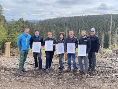 Tree sponsors of the World Cup climate forest in Oberhof