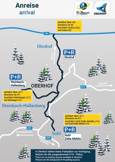 Anreise BMW IBU Weltcup Biathlon Oberhof 2025